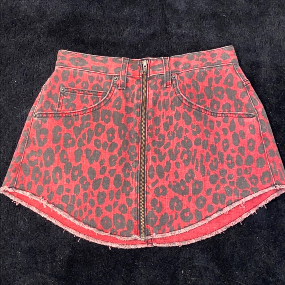 Carmar Red Cheetah Beatrice Skirt - Picture 2 of 4